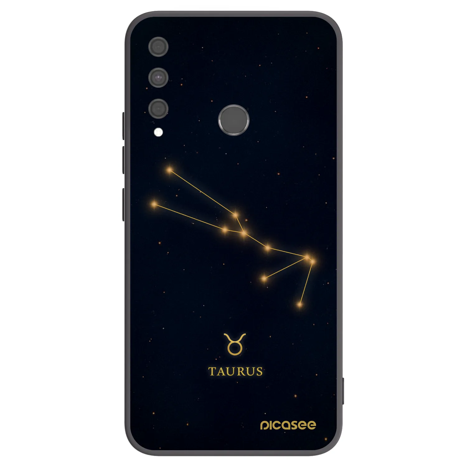 Picasee Μαύρη θήκη σιλικόνης για Huawei P40 Lite E - TAURUS