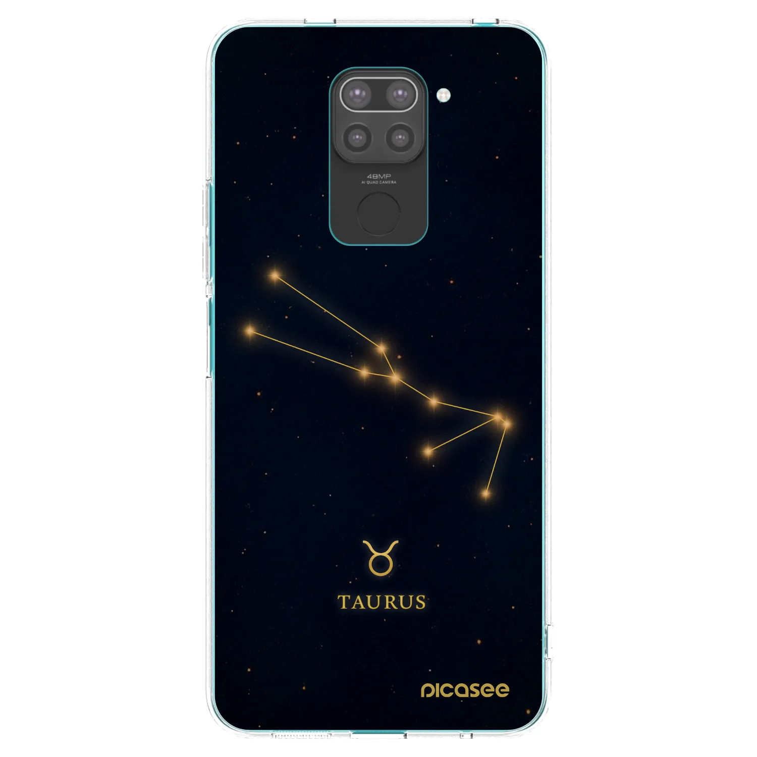 Picasee Μαύρη θήκη σιλικόνης για Xiaomi Redmi Note 9 - TAURUS