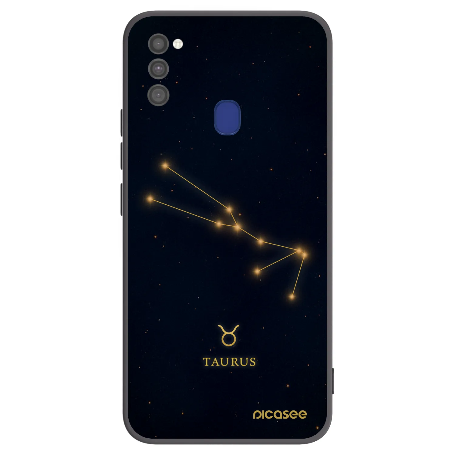 Picasee Μαύρη θήκη σιλικόνης για Samsung Galaxy M21 M215F - TAURUS