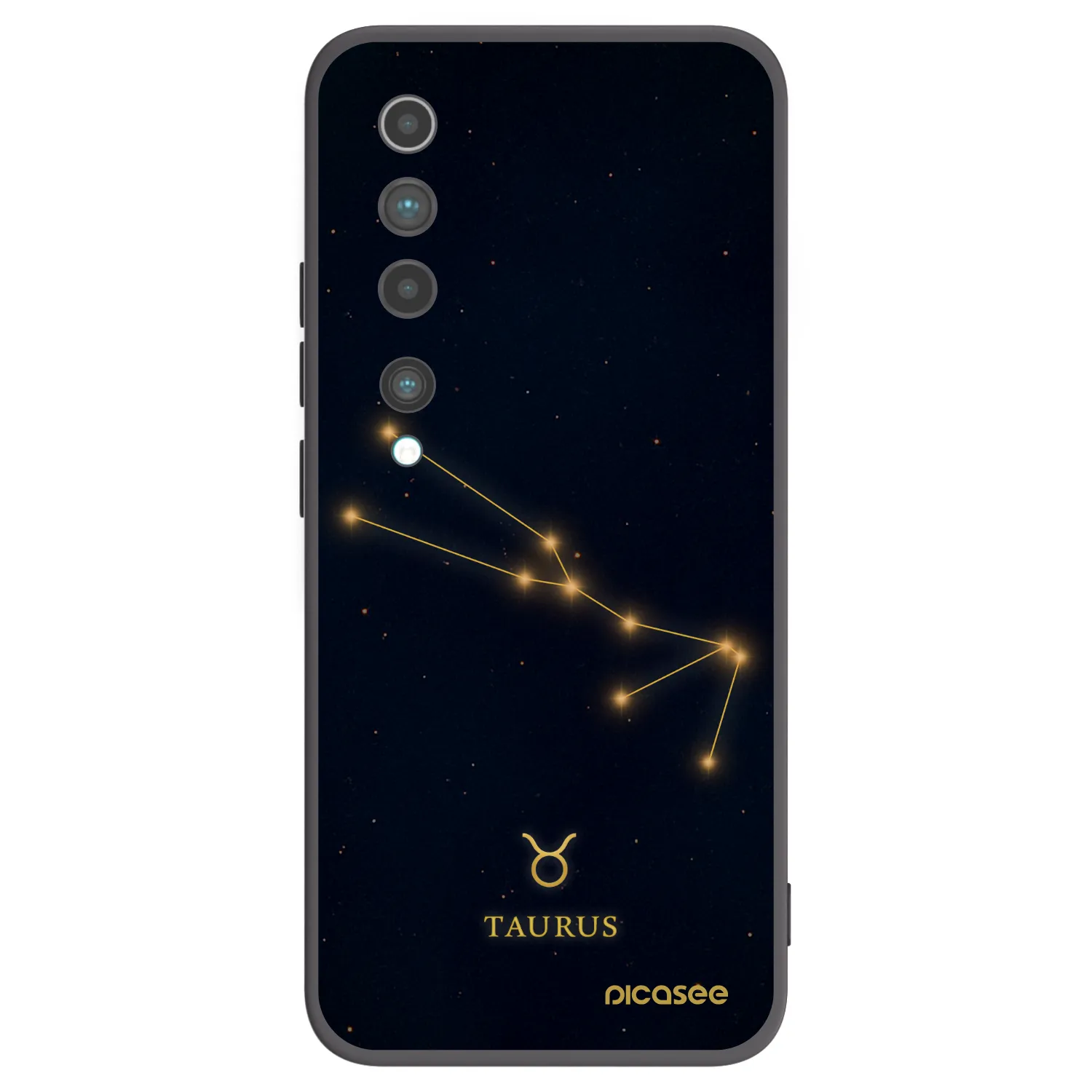 Picasee Μαύρη θήκη σιλικόνης για Xiaomi Mi 10 - TAURUS