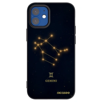 Picasee Μαύρη θήκη σιλικόνης για Apple iPhone 12 mini - GEMINI