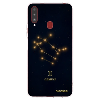 Picasee διαφανής θήκη σιλικόνης Samsung Galaxy A20s - GEMINI