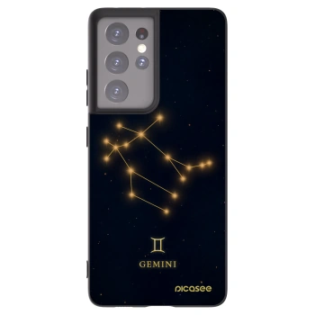 Picasee Μαύρη θήκη σιλικόνης για Samsung Galaxy S21 Ultra 5G G998B - GEMINI