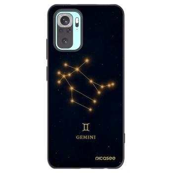 Picasee Μαύρη θήκη σιλικόνης για Xiaomi Redmi Note 10 Pro - GEMINI