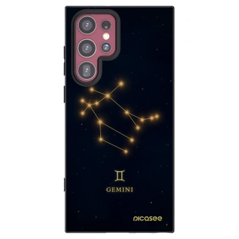 Picasee Μαύρη θήκη σιλικόνης για Samsung Galaxy S22 Ultra 5G - GEMINI