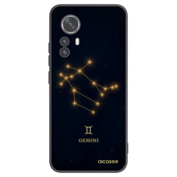 Picasee Μαύρη θήκη σιλικόνης για Xiaomi 12 Pro - GEMINI
