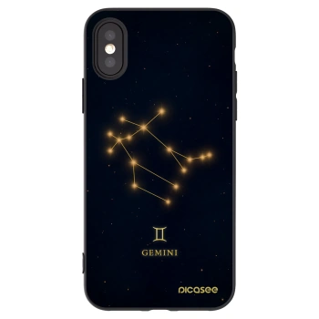 Picasee Μαύρη θήκη σιλικόνης για Apple iPhone X/XS - GEMINI