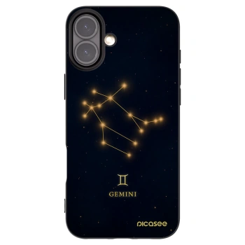 Picasee Μαύρη θήκη σιλικόνης για Apple iPhone 16 Plus - GEMINI