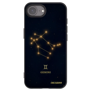 Picasee Μαύρη θήκη σιλικόνης για Apple iPhone 16e - GEMINI