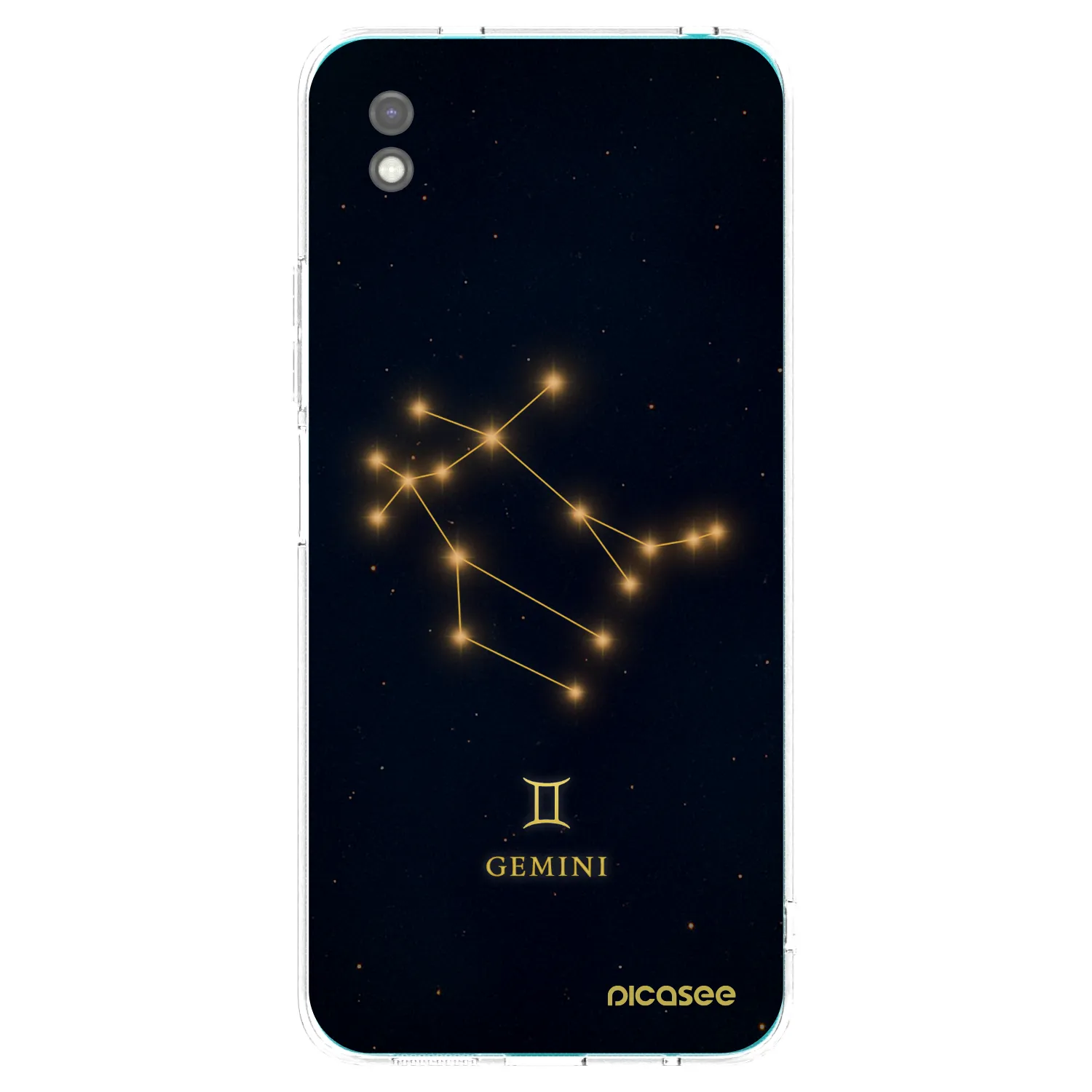 Picasee Μαύρη θήκη σιλικόνης για Xiaomi Redmi 9A - GEMINI