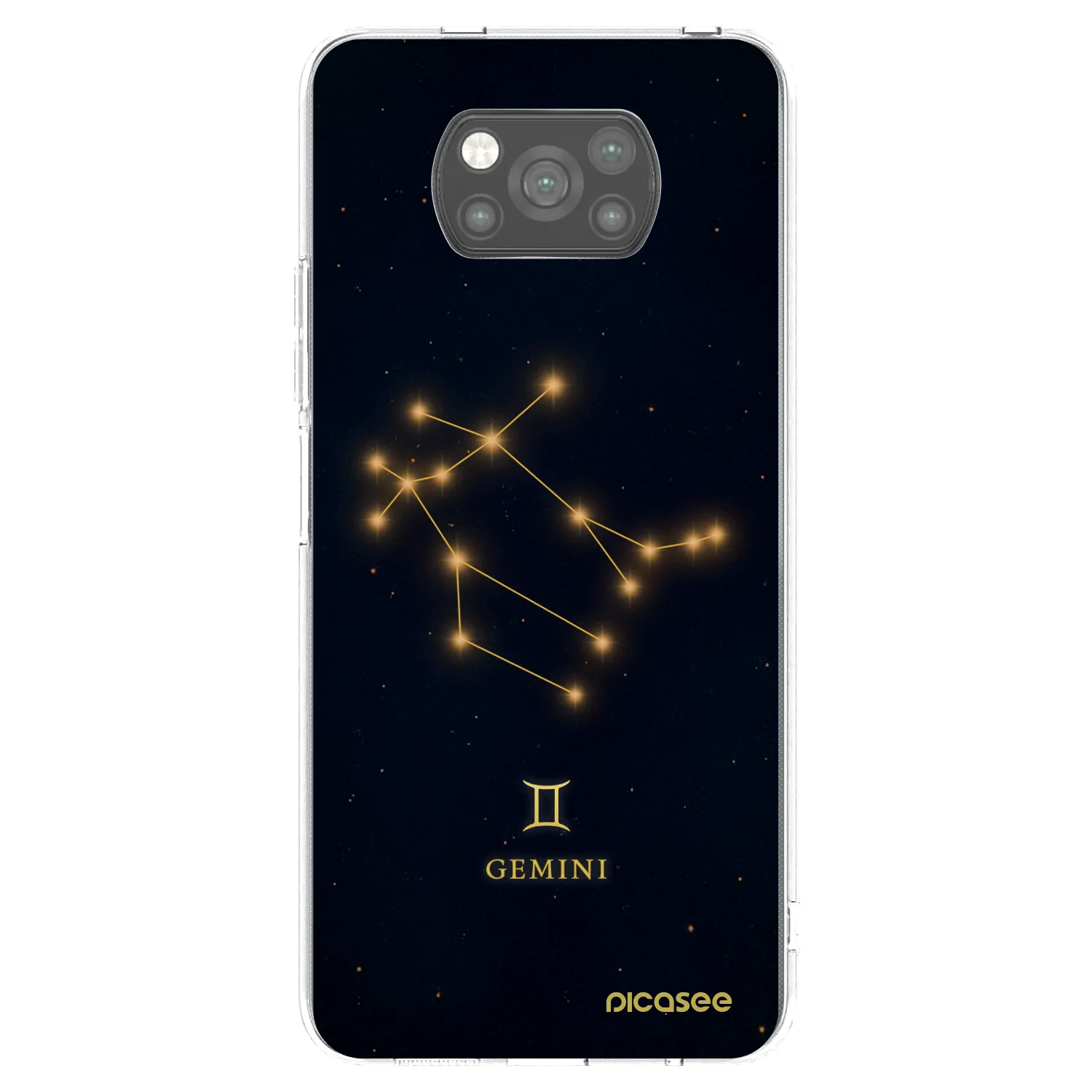 Picasee Μαύρη θήκη σιλικόνης για Xiaomi Poco X3 - GEMINI