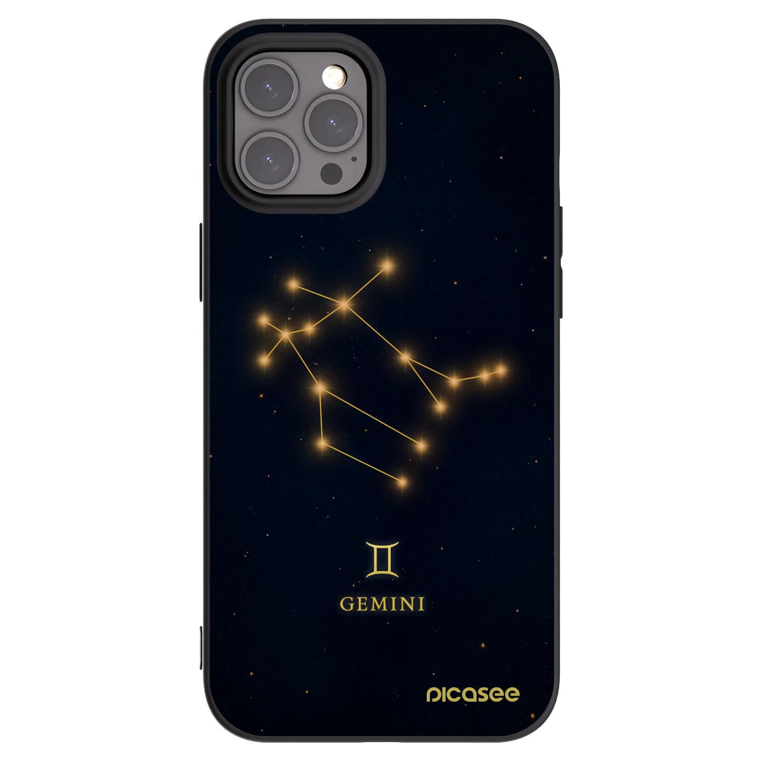 Picasee Μαύρη θήκη σιλικόνης για Apple iPhone 12 Pro Max - GEMINI
