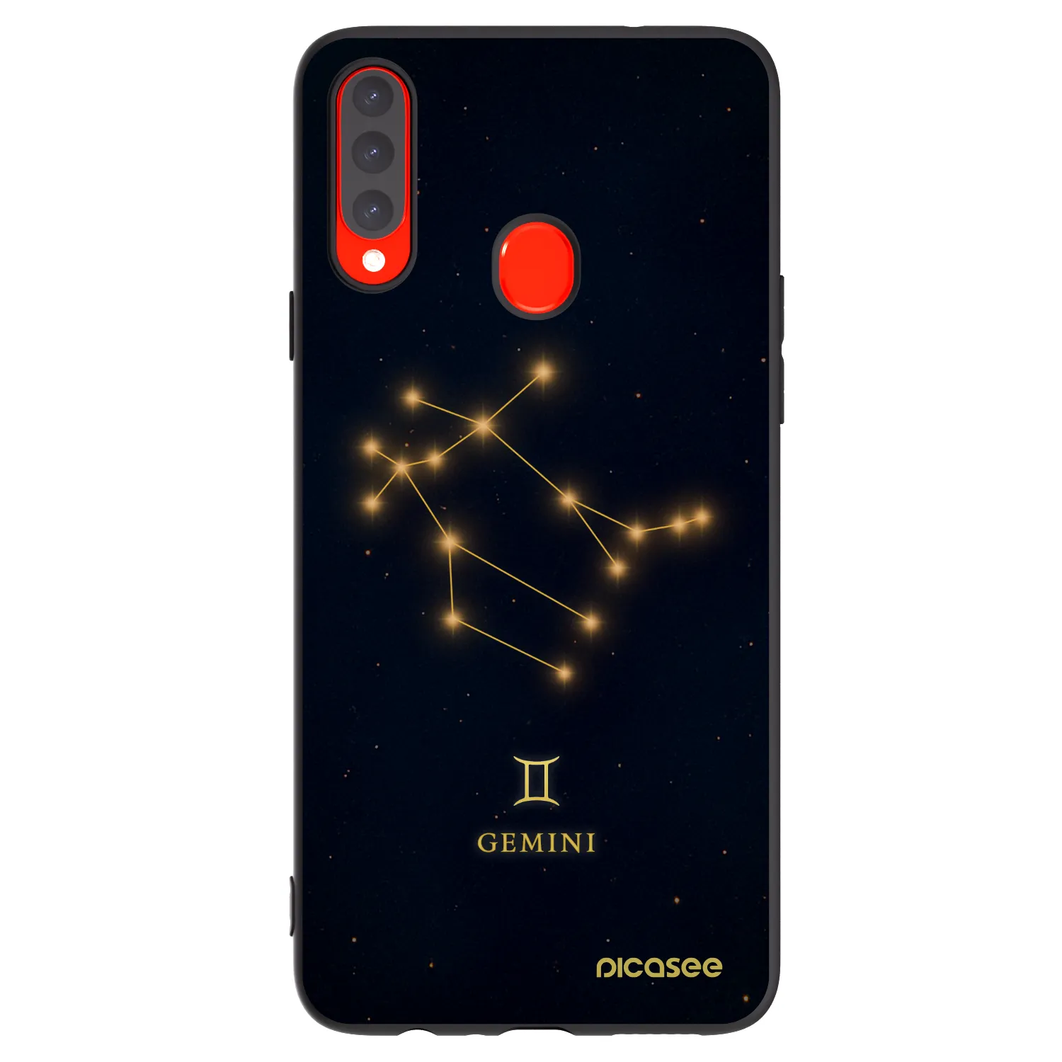Picasee Μαύρη θήκη σιλικόνης για Samsung Galaxy A20s - GEMINI