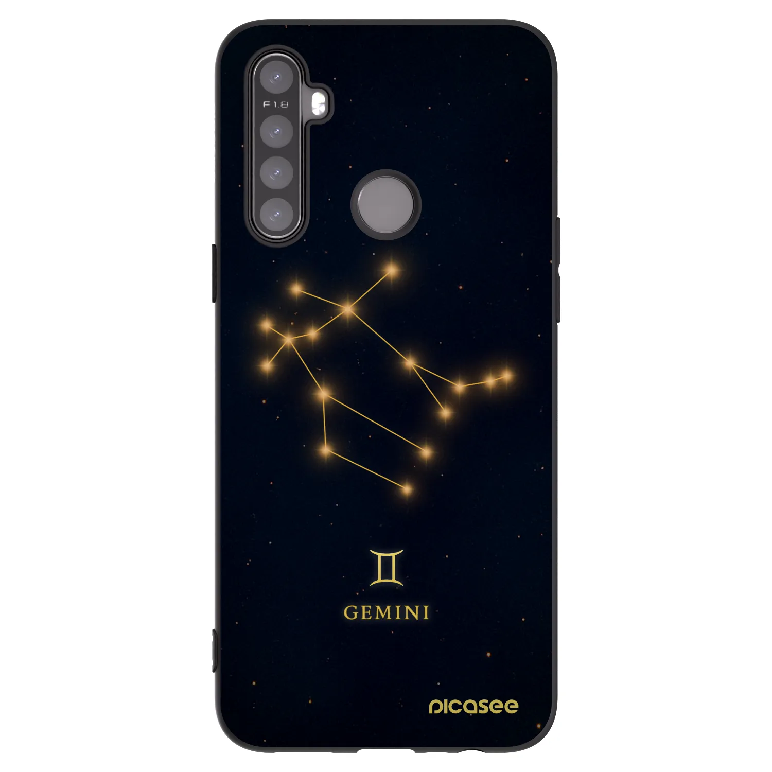 Picasee Μαύρη θήκη σιλικόνης για Realme 5 - GEMINI