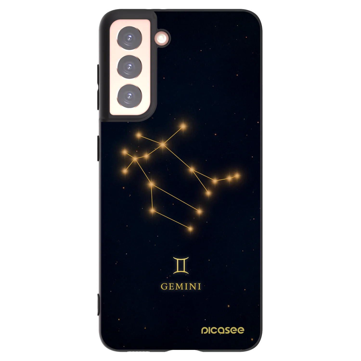 Picasee Μαύρη θήκη σιλικόνης για Samsung Galaxy S21 5G G991B - GEMINI