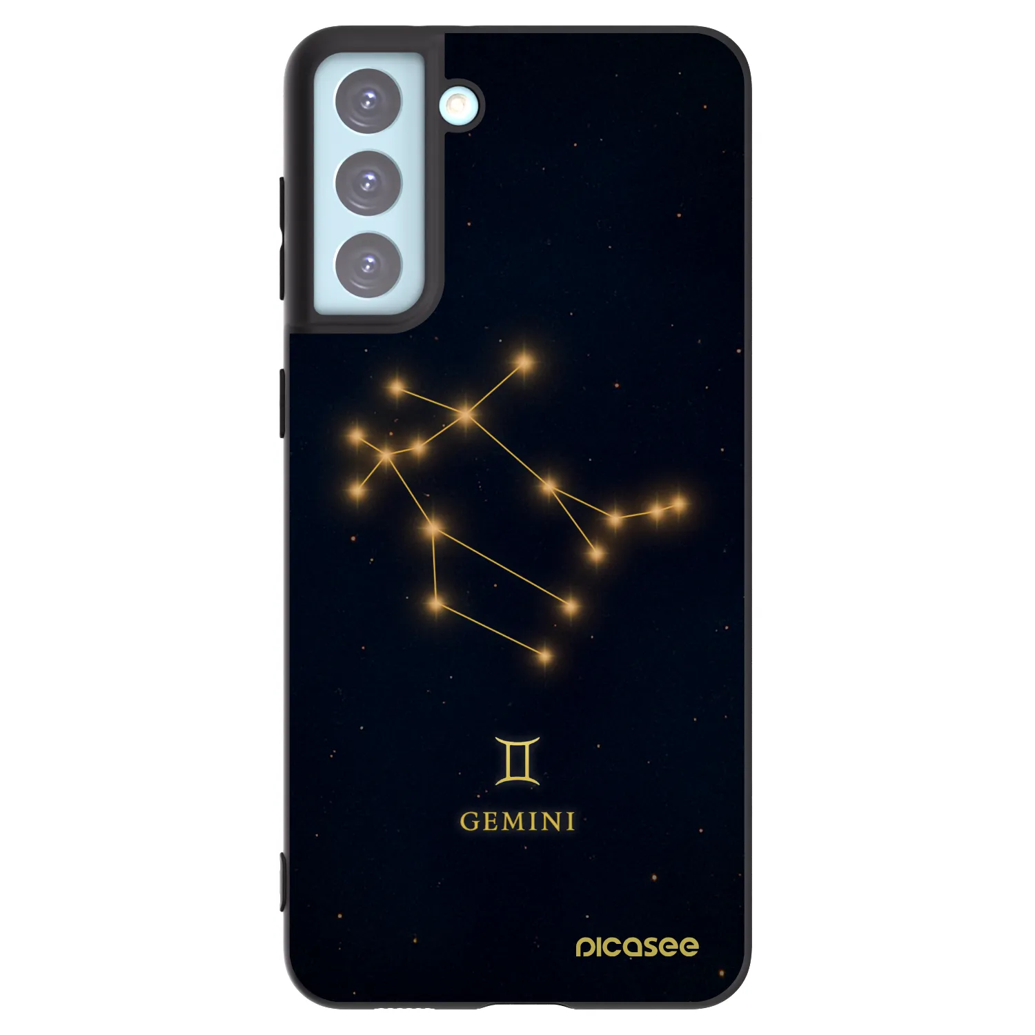 Picasee Μαύρη θήκη σιλικόνης για Samsung Galaxy S21+ 5G G996F - GEMINI