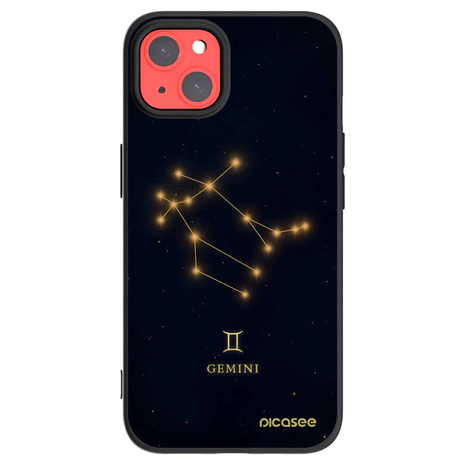 Picasee Μαύρη θήκη σιλικόνης για Apple iPhone 13 - GEMINI