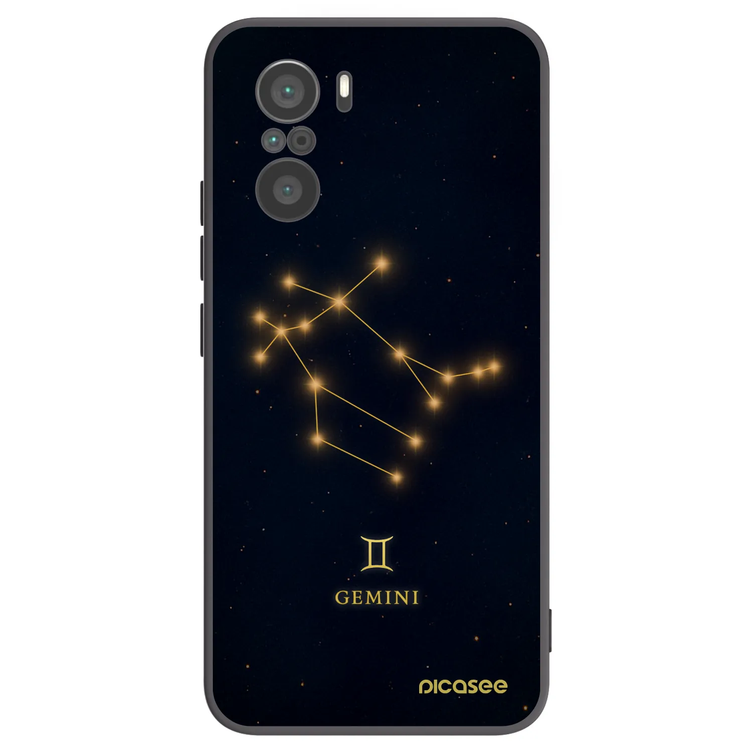 Picasee Μαύρη θήκη σιλικόνης για Xiaomi Poco F3 - GEMINI