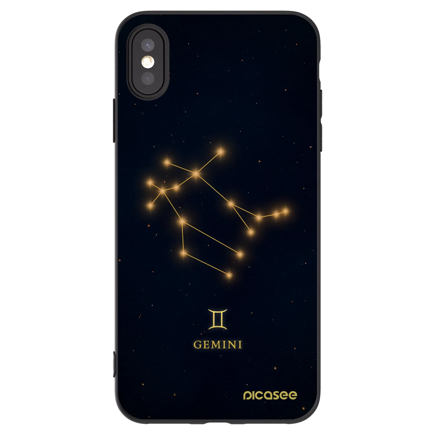 Picasee Μαύρη θήκη σιλικόνης για Apple iPhone XS Max - GEMINI
