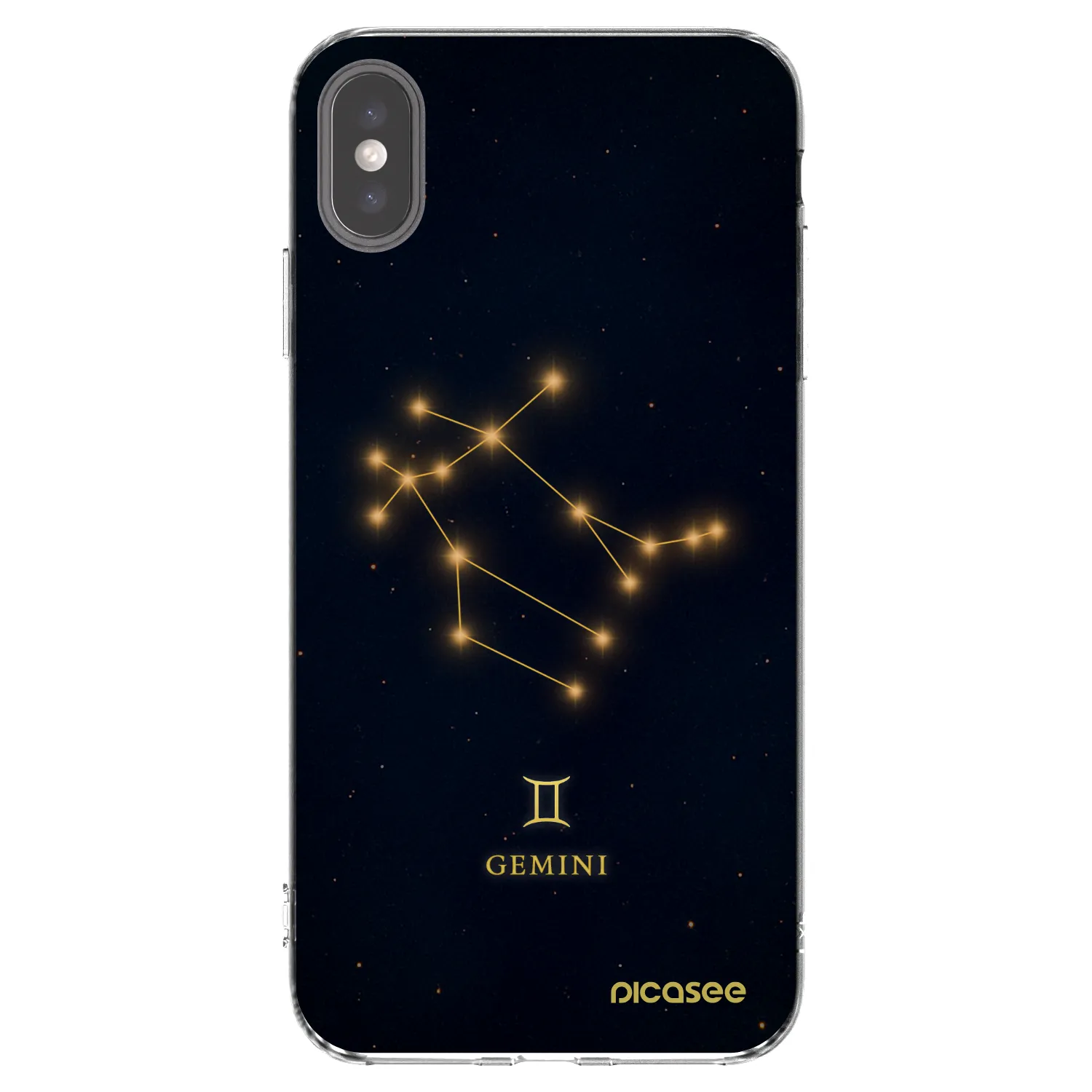 Picasee διαφανής θήκη σιλικόνης Apple iPhone XS Max - GEMINI