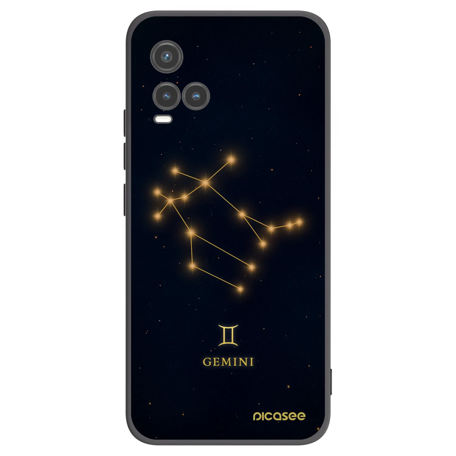 Picasee Μαύρη θήκη σιλικόνης για Vivo Y33s - GEMINI