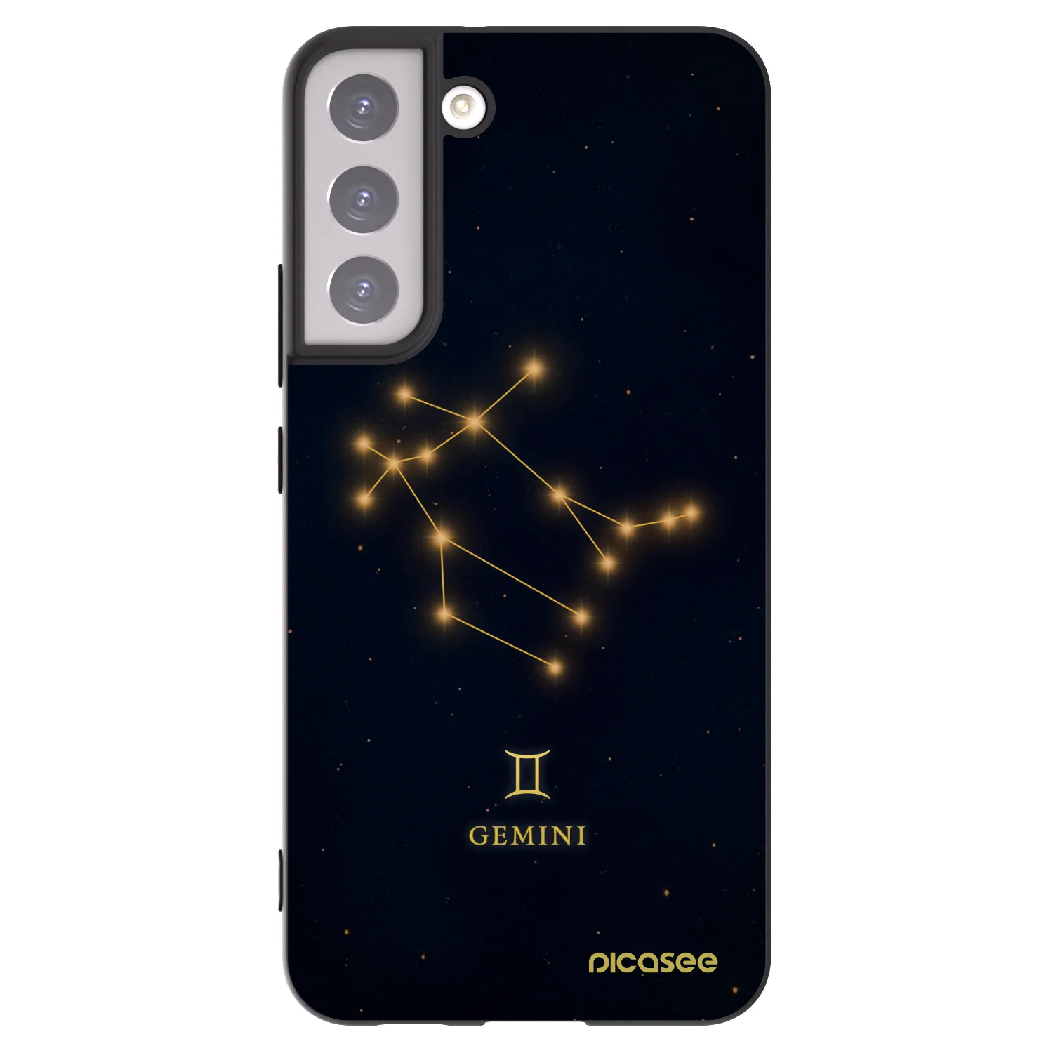 Picasee Μαύρη θήκη σιλικόνης για Samsung Galaxy S22+ 5G - GEMINI