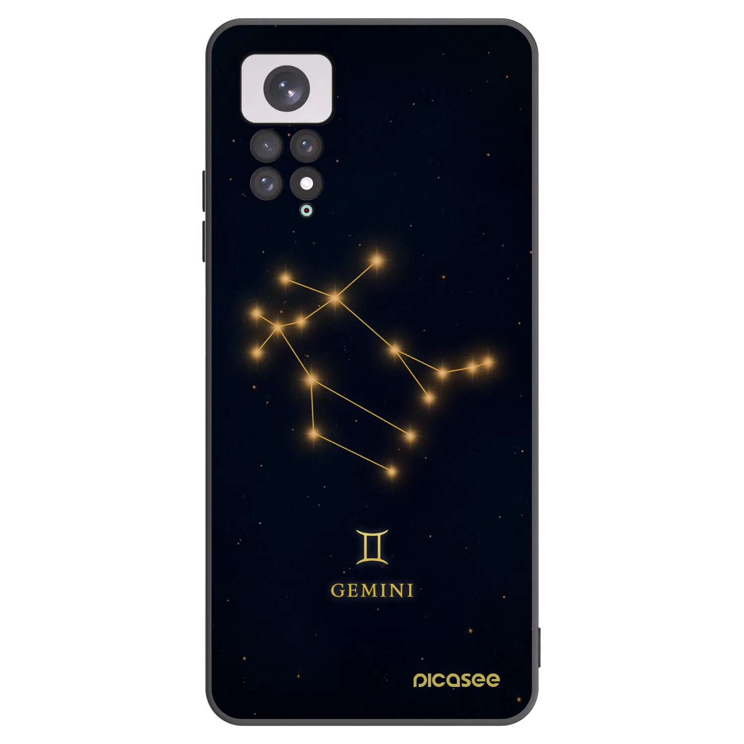 Picasee Μαύρη θήκη σιλικόνης για Xiaomi Redmi Note 11 - GEMINI