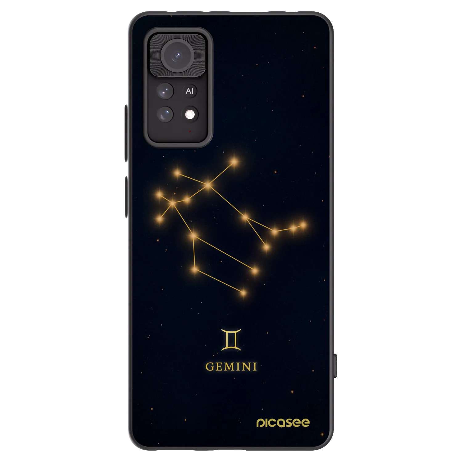 Picasee Μαύρη θήκη σιλικόνης για Xiaomi Redmi Note 11 Pro - GEMINI