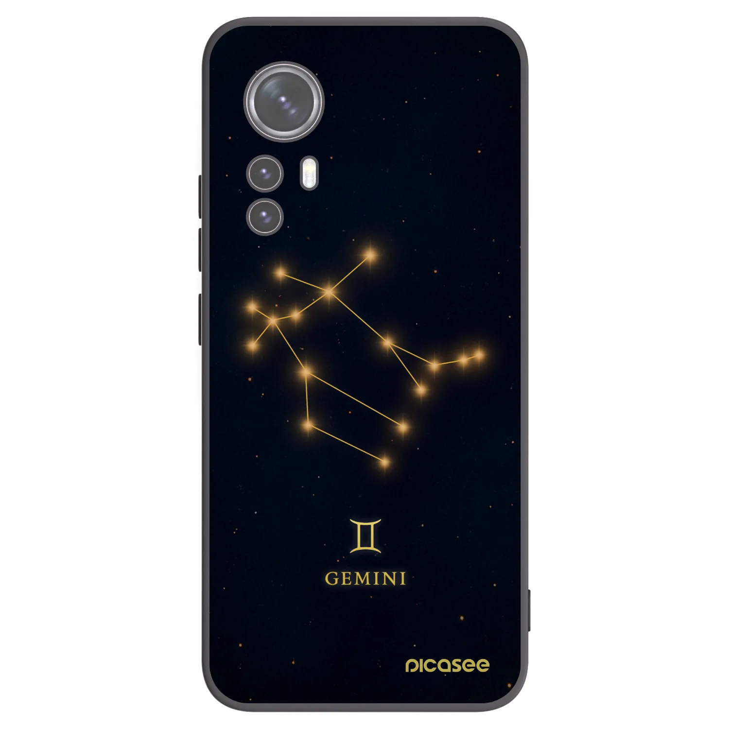 Picasee Μαύρη θήκη σιλικόνης για Xiaomi 12 - GEMINI