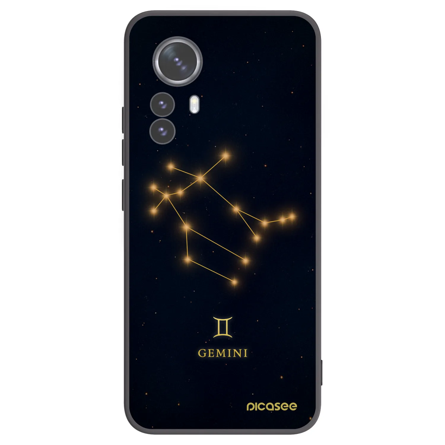 Picasee Μαύρη θήκη σιλικόνης για Xiaomi 12 Pro - GEMINI