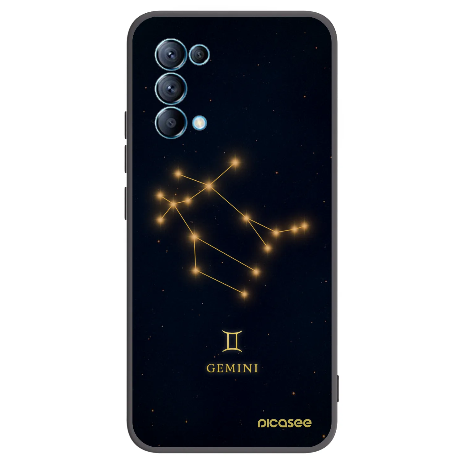 Picasee Μαύρη θήκη σιλικόνης για OPPO Reno 5 5G - GEMINI