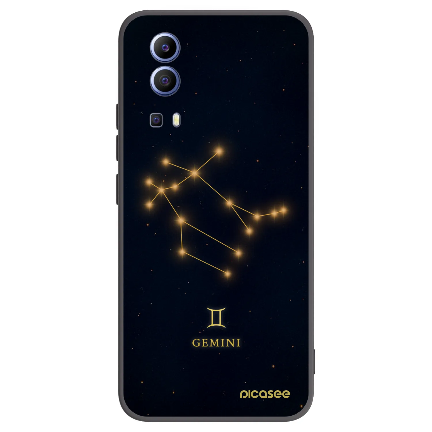 Picasee Μαύρη θήκη σιλικόνης για Vivo Y52 5G - GEMINI