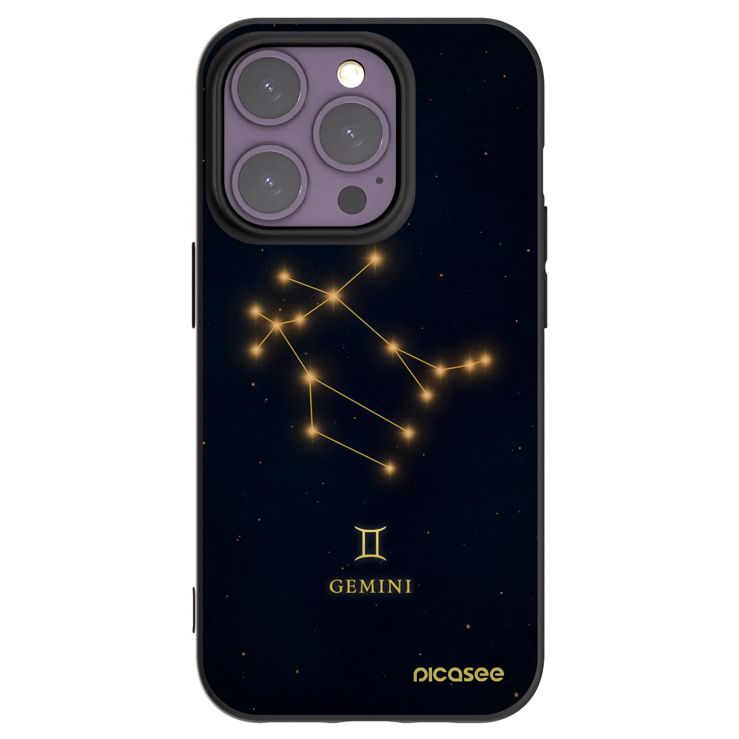 Picasee Μαύρη θήκη σιλικόνης για Apple iPhone 14 Pro - GEMINI