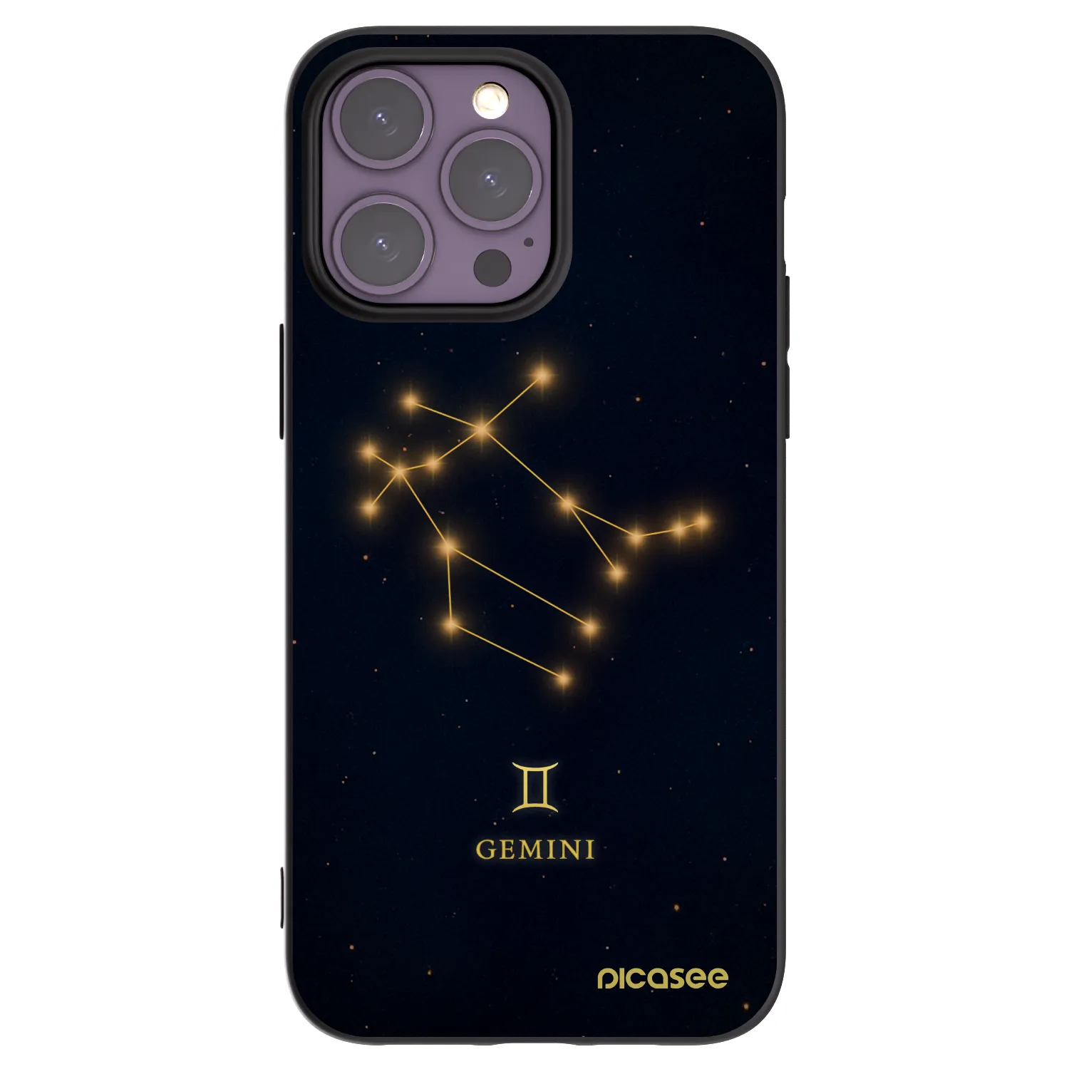 Picasee Μαύρη θήκη σιλικόνης για Apple iPhone 14 Pro Max - GEMINI