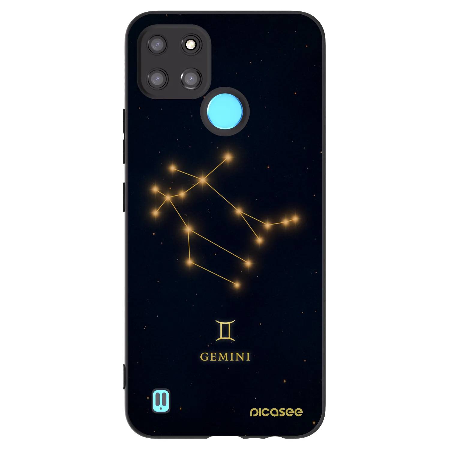 Picasee Μαύρη θήκη σιλικόνης για Realme C21Y - GEMINI