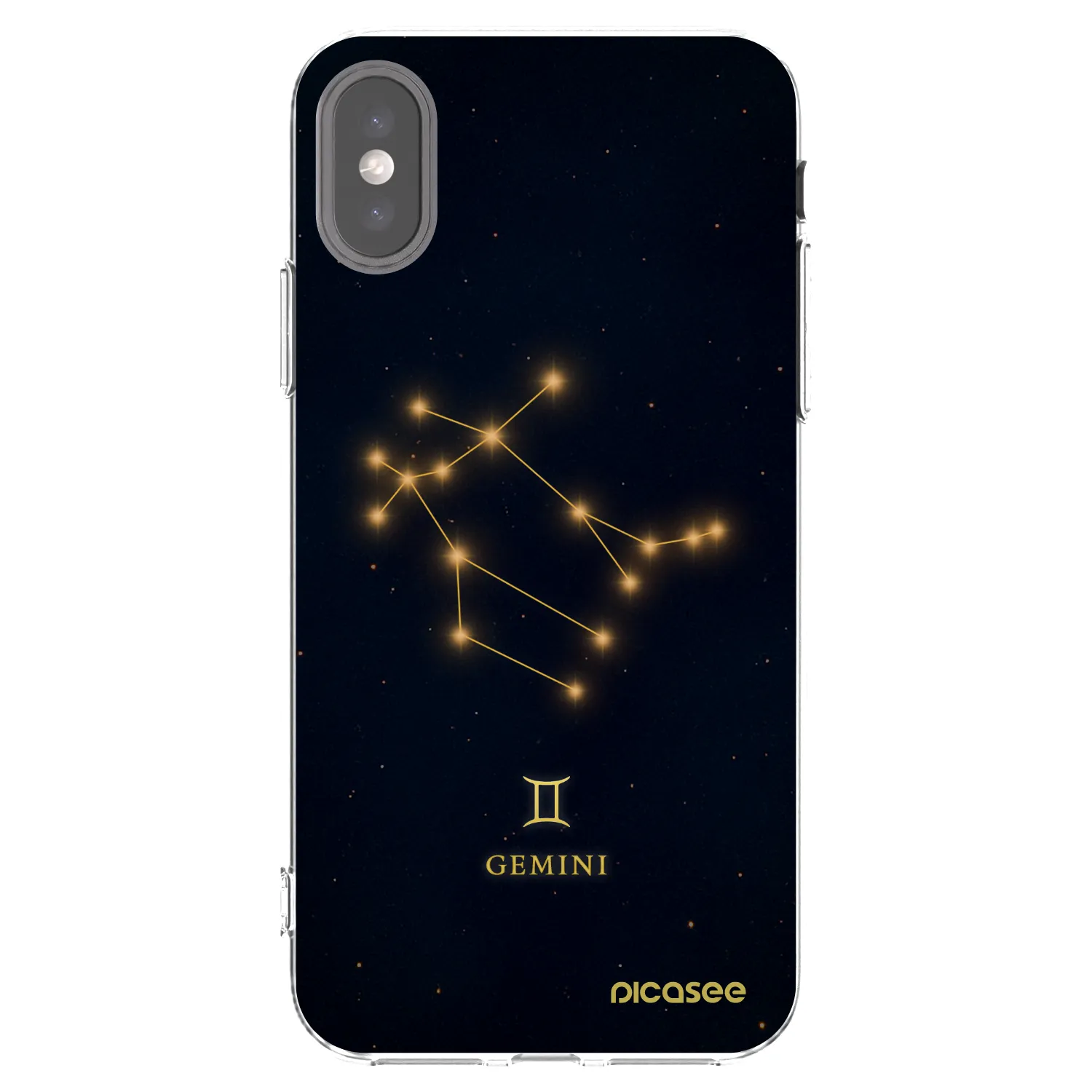 Picasee διαφανής θήκη σιλικόνης Apple iPhone X/XS - GEMINI