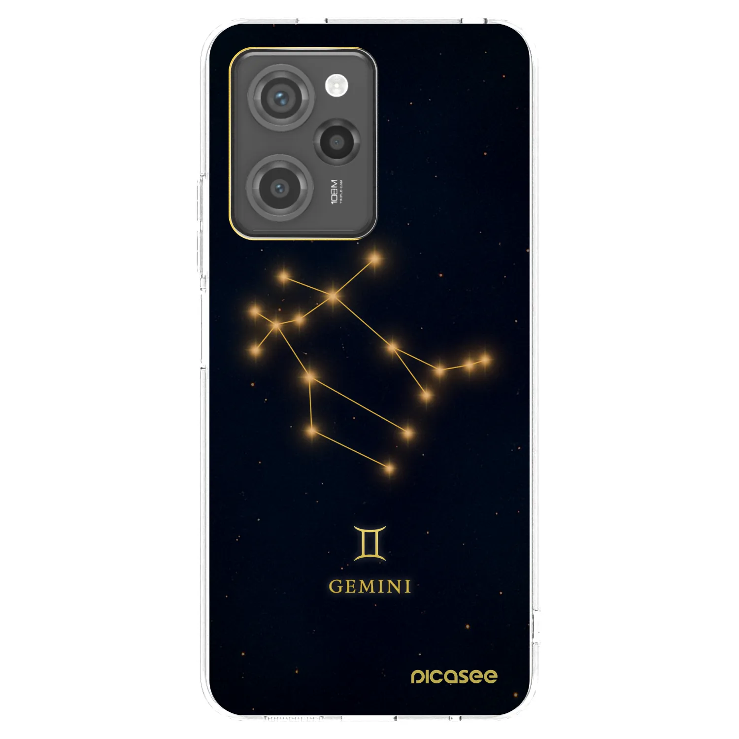 Picasee Μαύρη θήκη σιλικόνης για Xiaomi Poco X5 Pro - GEMINI