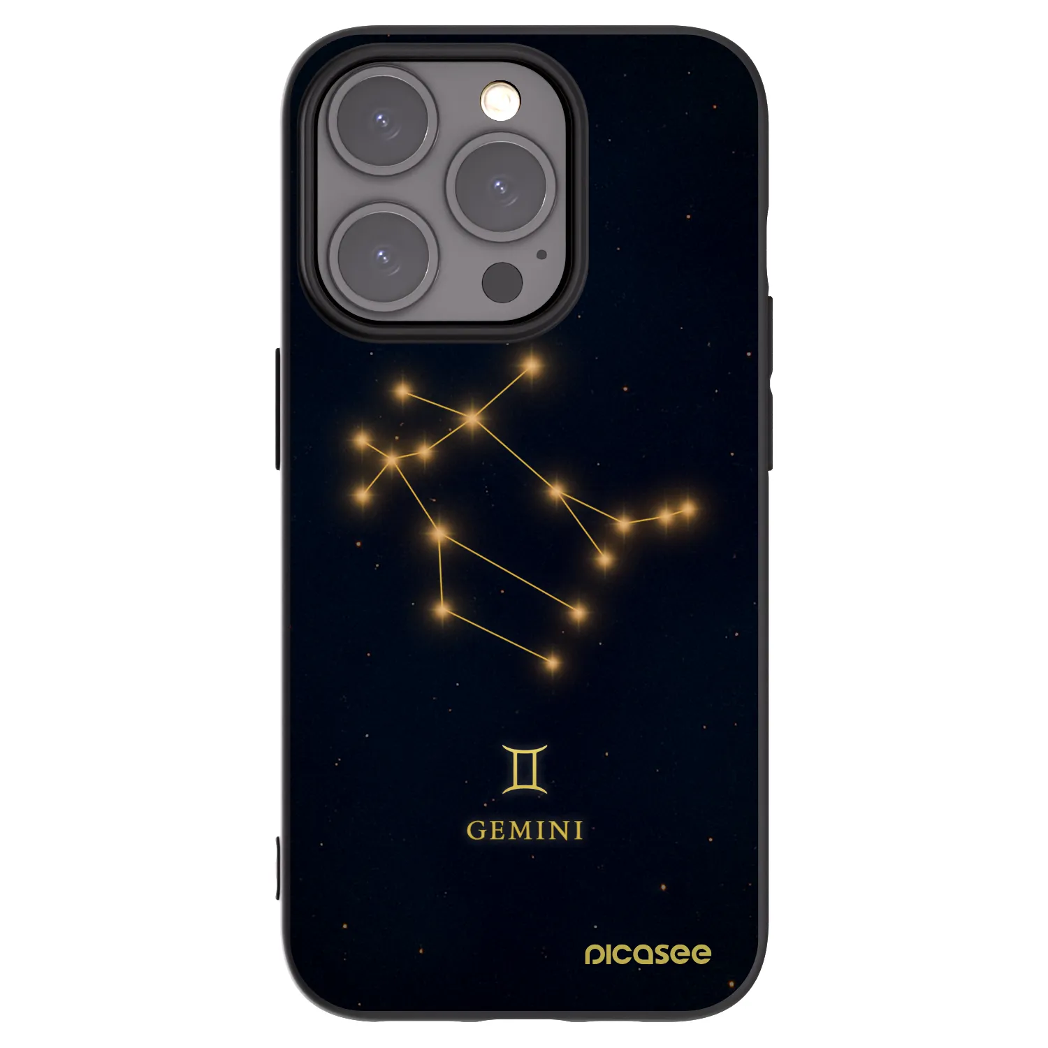 Picasee Μαύρη θήκη σιλικόνης για Apple iPhone 15 Pro - GEMINI