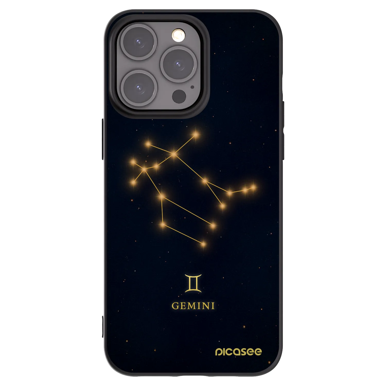 Picasee Μαύρη θήκη σιλικόνης για Apple iPhone 15 Pro Max - GEMINI