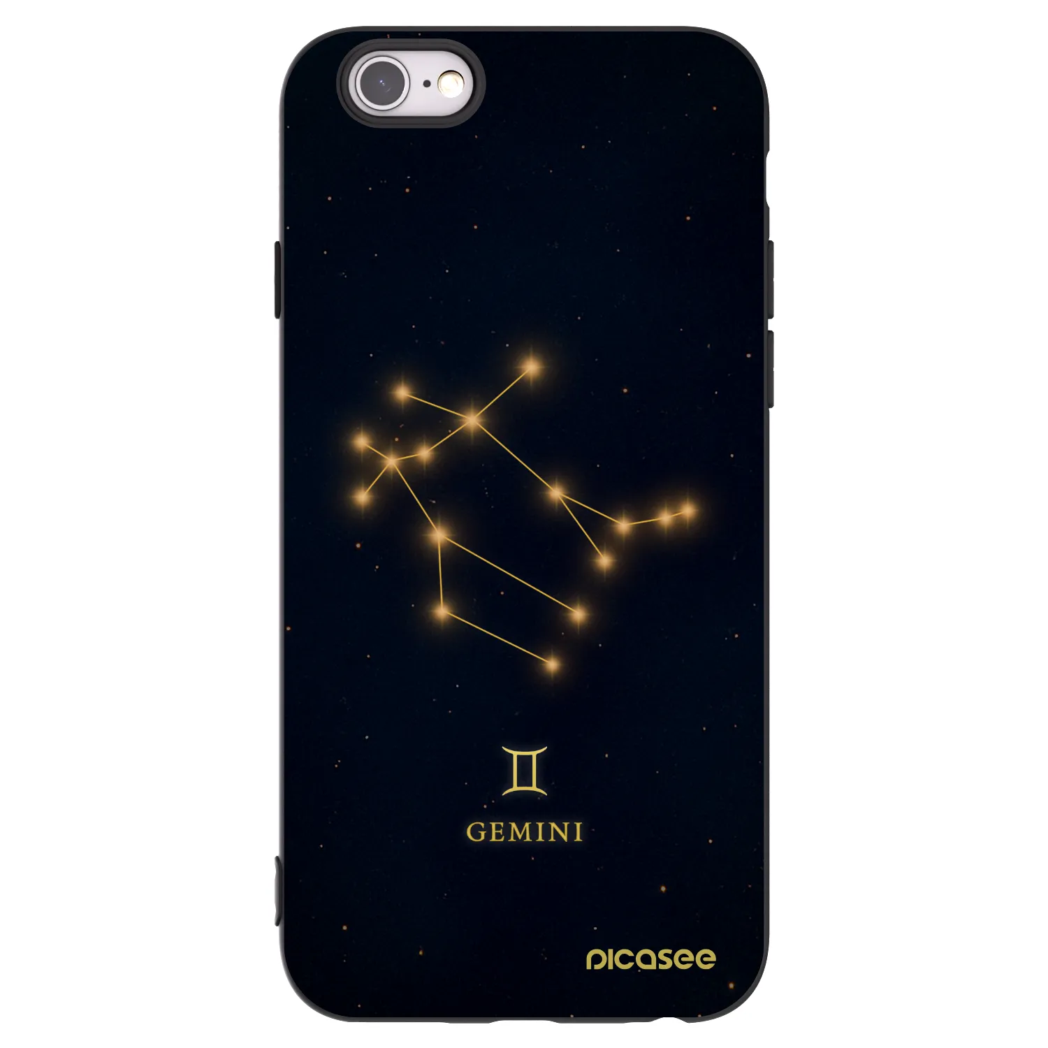 Picasee Μαύρη θήκη σιλικόνης για Apple iPhone 6/6S - GEMINI