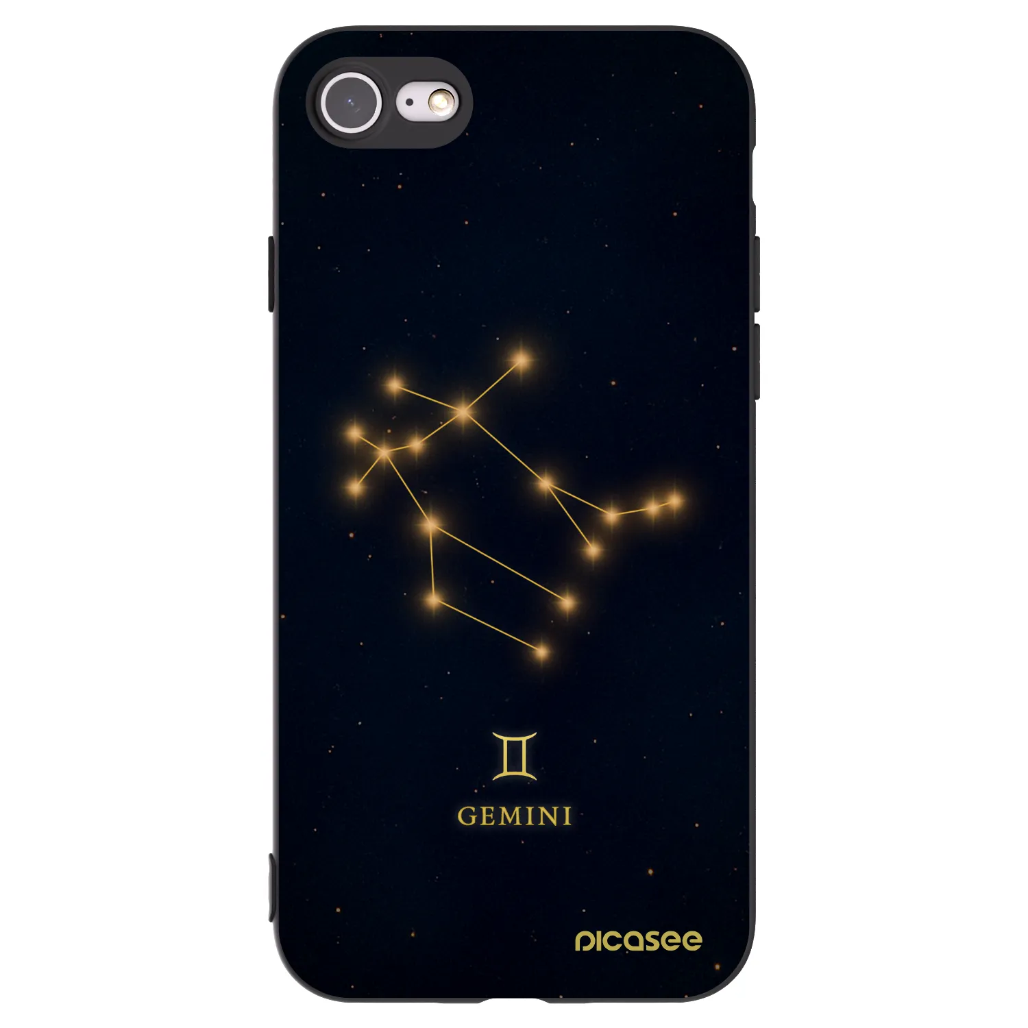Picasee Μαύρη θήκη σιλικόνης για Apple iPhone 7 - GEMINI