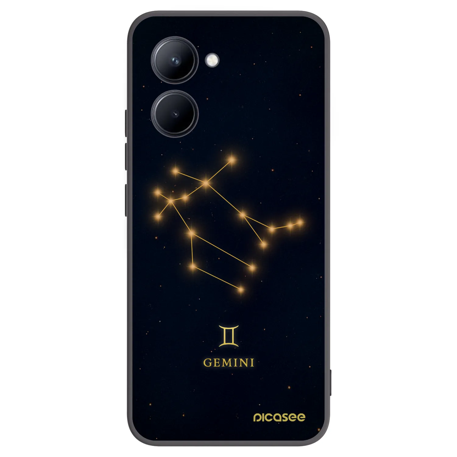 Picasee Μαύρη θήκη σιλικόνης για Realme C33 (2023) - GEMINI