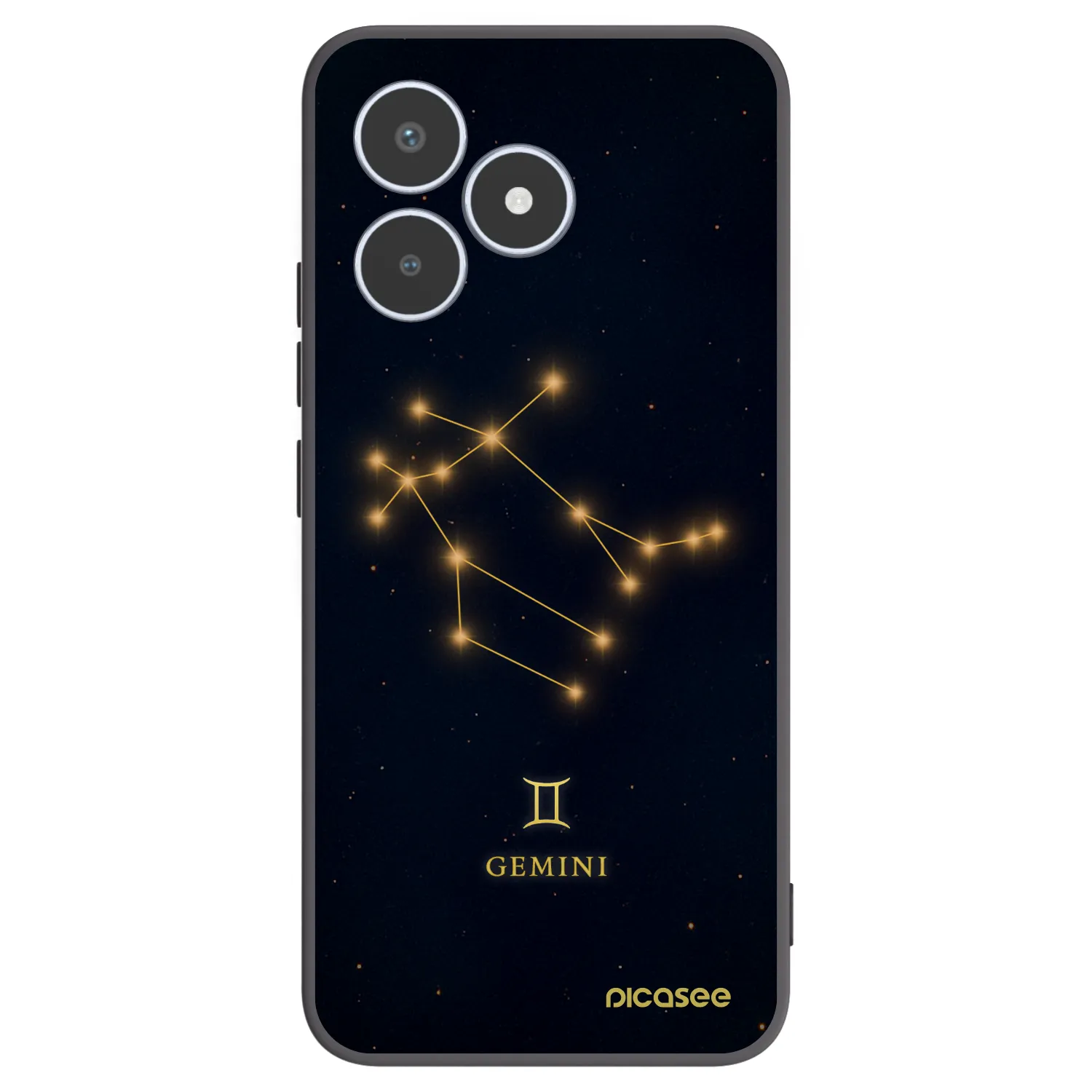 Picasee Μαύρη θήκη σιλικόνης για Realme C53 - GEMINI