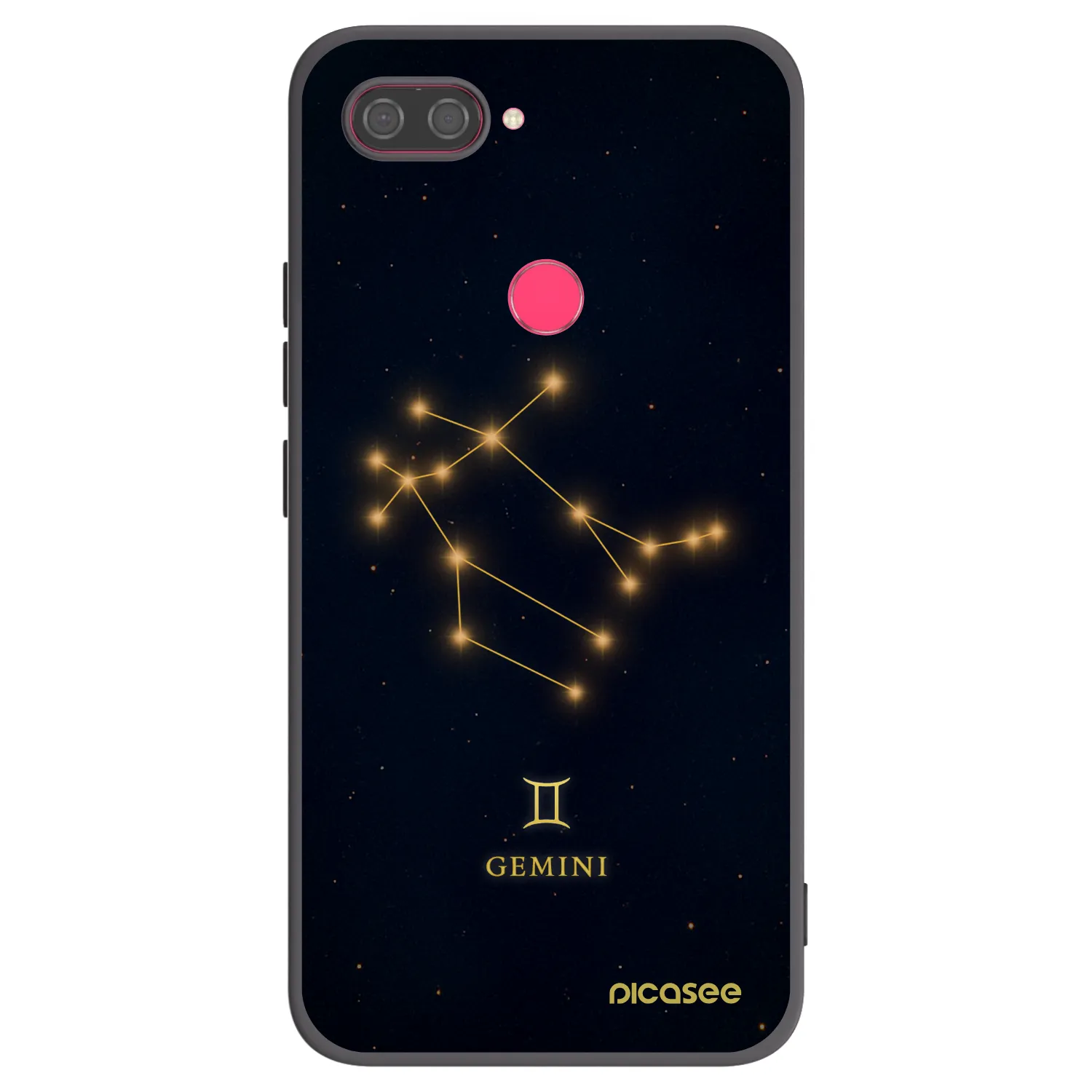 Picasee Μαύρη θήκη σιλικόνης για Xiaomi Mi 8 Lite - GEMINI