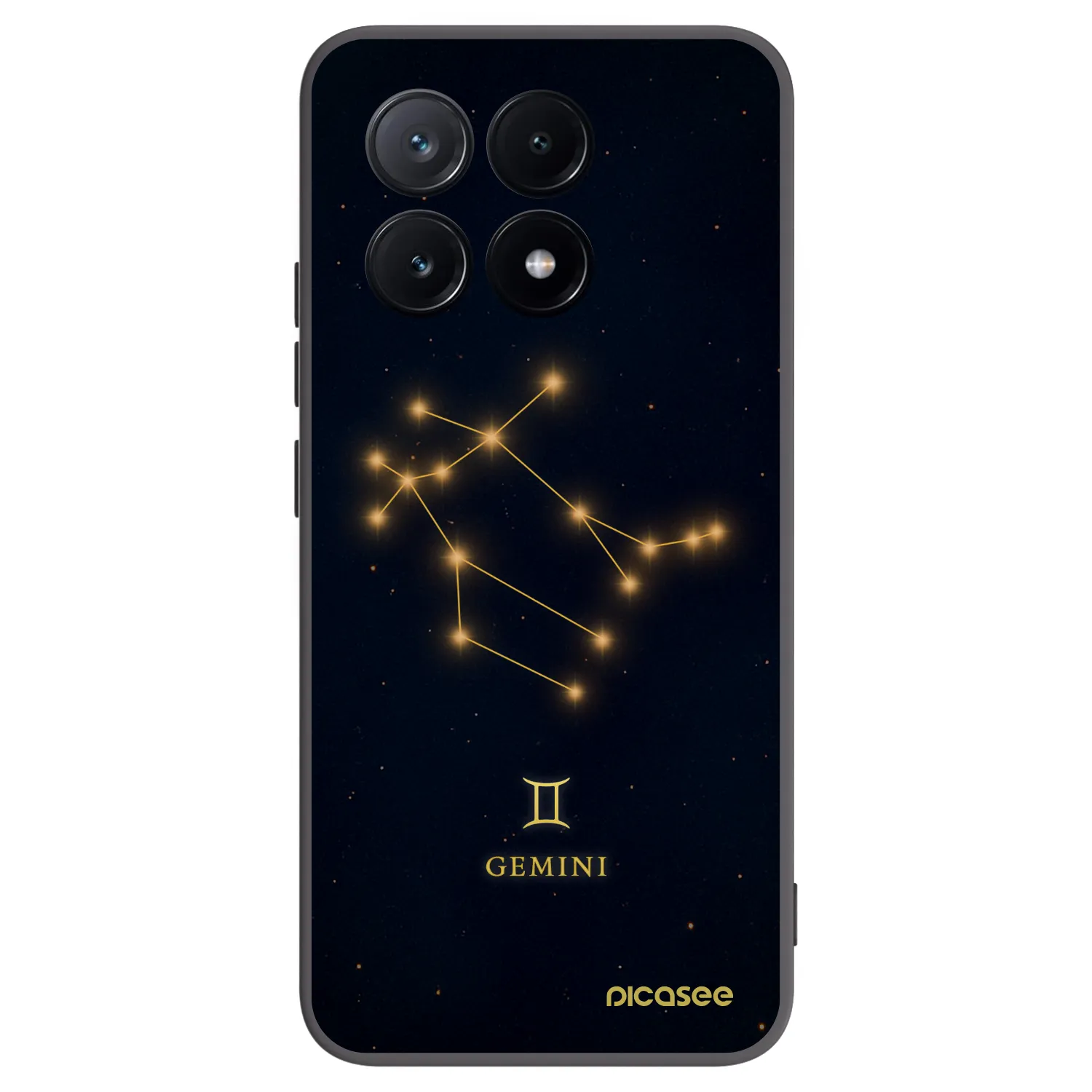 Picasee Μαύρη θήκη σιλικόνης για Xiaomi Poco X6 Pro - GEMINI