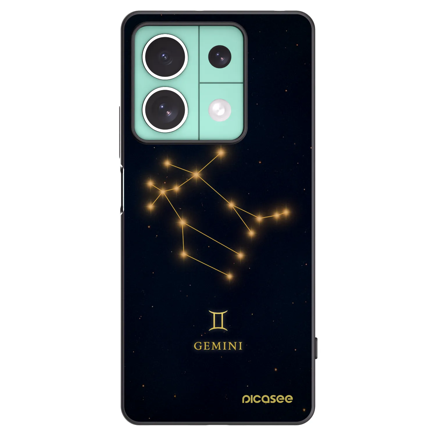 Picasee Μαύρη θήκη σιλικόνης για Xiaomi Redmi Note 13 5G - GEMINI