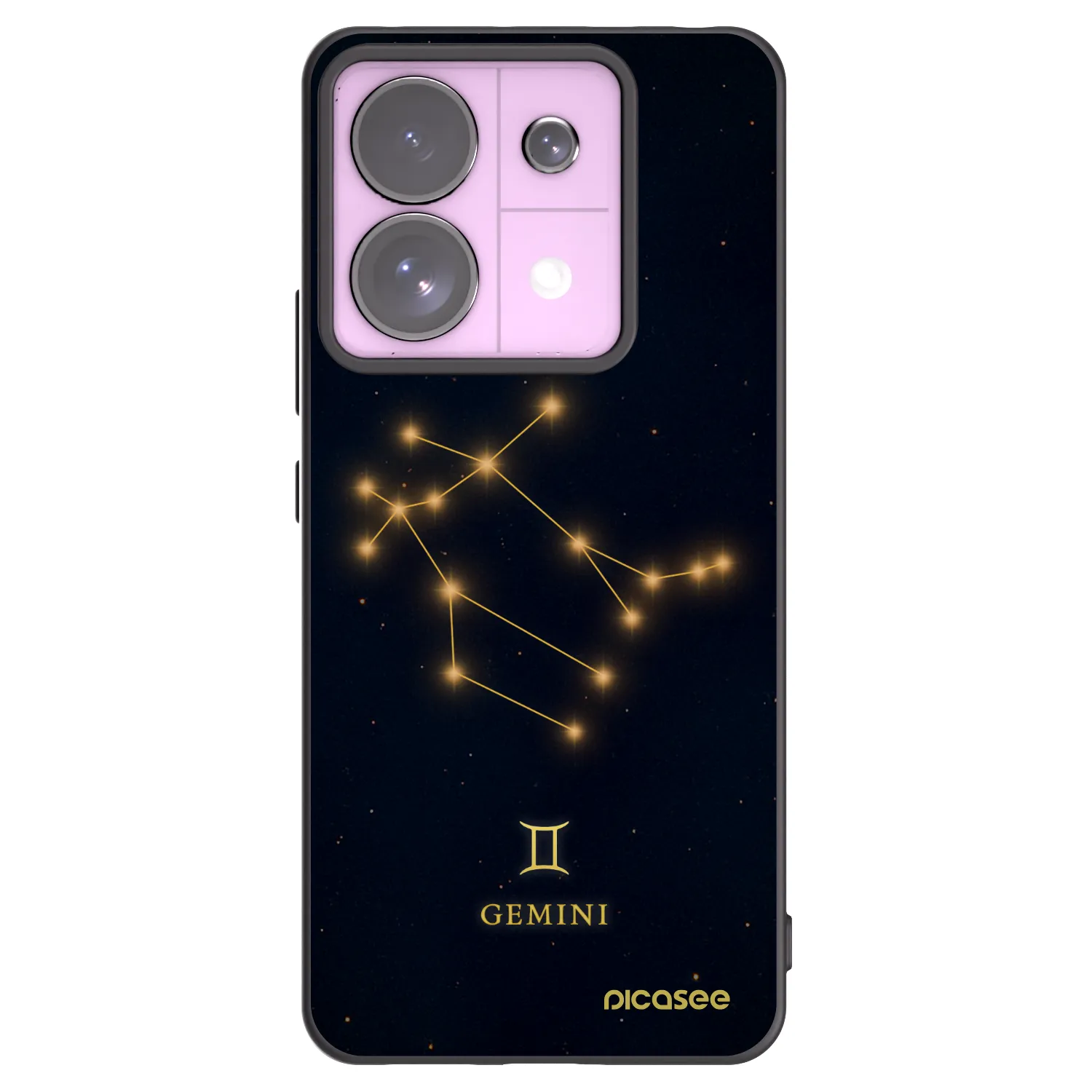 Picasee Μαύρη θήκη σιλικόνης για Xiaomi Redmi Note 13 Pro 5G - GEMINI