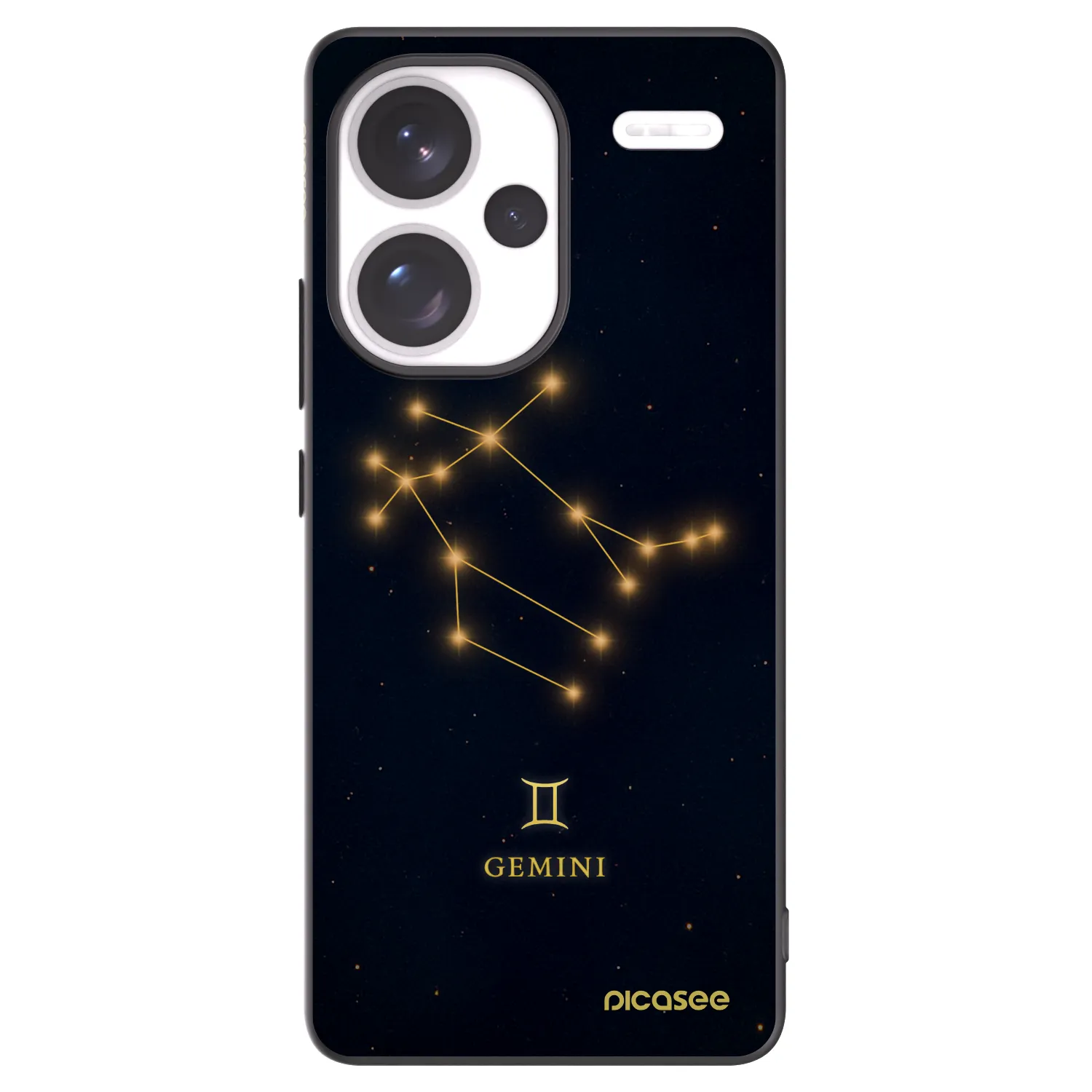 Picasee Μαύρη θήκη σιλικόνης για Xiaomi Redmi Note 13 Pro+ 5G - GEMINI