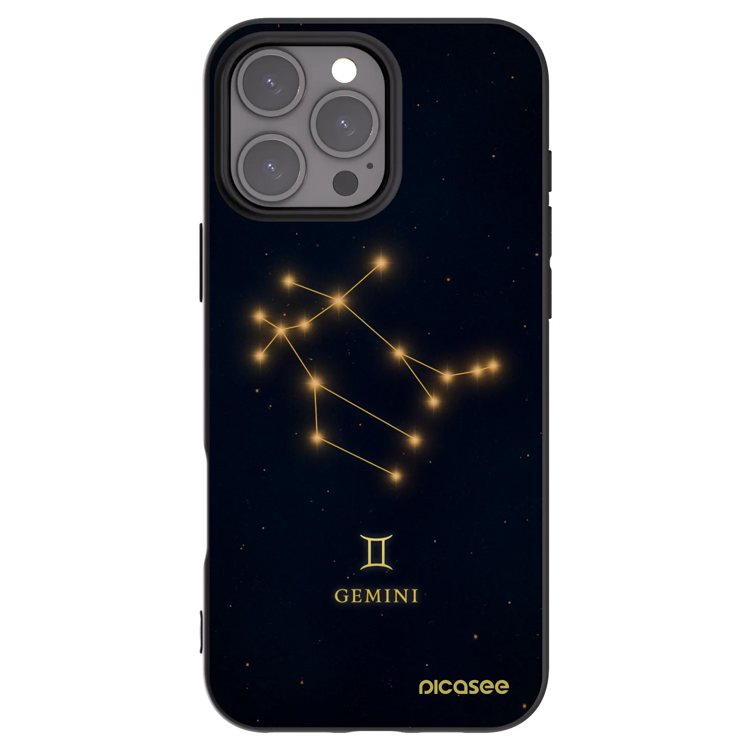 Picasee Μαύρη θήκη σιλικόνης για Apple iPhone 16 Pro Max - GEMINI