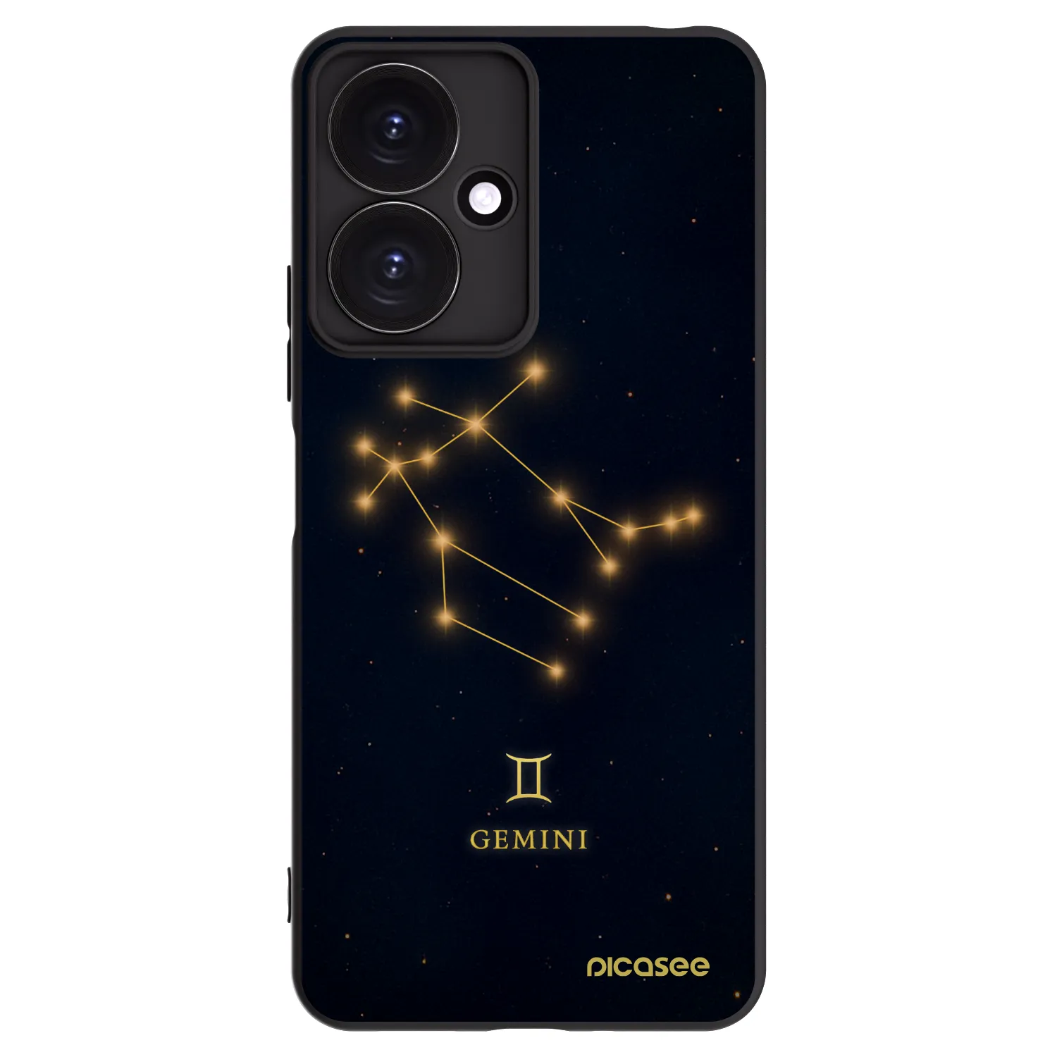 Picasee Μαύρη θήκη σιλικόνης για Xiaomi Redmi 13C 5G - GEMINI